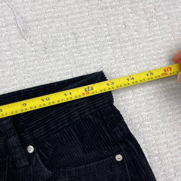 Y2K Refuge Denim Mom Black Corduroy Pants Women Sz XS Skater Punk Goth Baggy - Picture 5 of 9